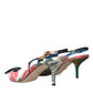Multicolor Floral Patchwork Slingbacks Shoes