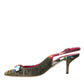 Multicolor Floral Patchwork Slingbacks Shoes