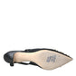 Black Mesh Embellished Heel Slingbacks Shoes