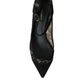 Black Taormina Lace Mary Janes Pumps Shoes