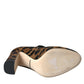 Brown Leopard Calf Hair Mary Jane Pumps Shoes