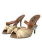 Multicolor Crystal Slides Heels Sandals Shoes