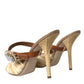 Multicolor Crystal Slides Heels Sandals Shoes