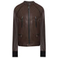 Brown Leather Di Lambskin Jacket