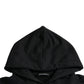Black Cotton CREW Hooded Pullover Sweatshirt Sweater