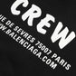 Black Cotton CREW Hooded Pullover Sweatshirt Sweater