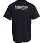 Dark Blue Cotton Logo Crew Neck Short Sleeves T-shirt