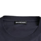 Dark Blue Cotton Logo Crew Neck Short Sleeves T-shirt