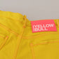 Yellow Cotton High Waist Baggy Women Hotpants Shorts