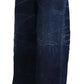 Blue Cotton High Waist Wide Leg Denim Jinny Jeans