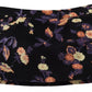 Black Floral Embroidery Mid Waist A-line Mini Skirt