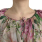 Multicolor Floral Silk Tiered Long Maxi Dress