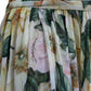 Yellow Floral Print Silk Pleated Maxi Dress