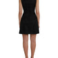 Black Sleeveless Bodycon A-line Mini Dress