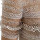White Nylon Sheer Tiered Lace Maxi Dress