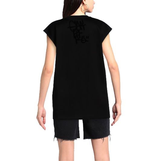 Black Cotton Tops & T-Shirt