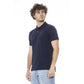 Blue Cotton Mens Polo Shirt