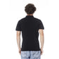 Black Cotton Men Polo Shirt