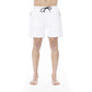 White Polyester Men Swim Trunk