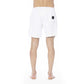 White Polyester Men Swimwear