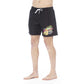 Black Polyester Men Swim Trunk