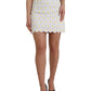 White Floral A-line Mini Skirt