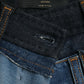 Blue Patchwork Cotton Denim Hot Pants Short