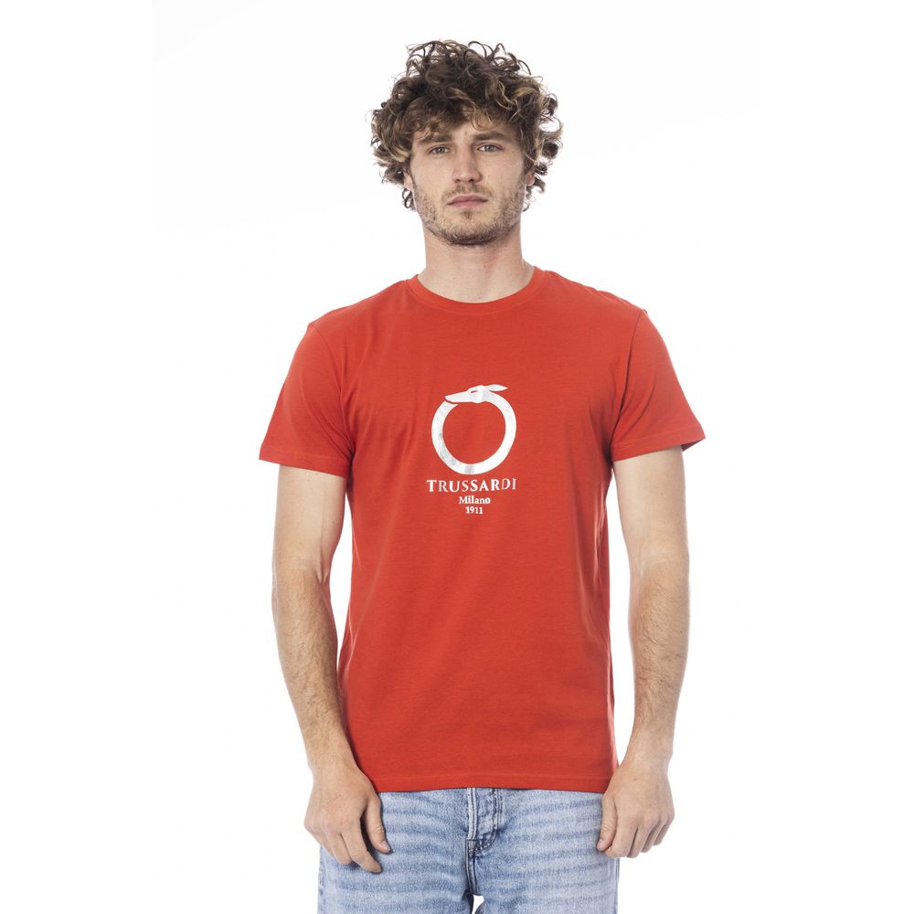 Red Cotton Men T-Shirt