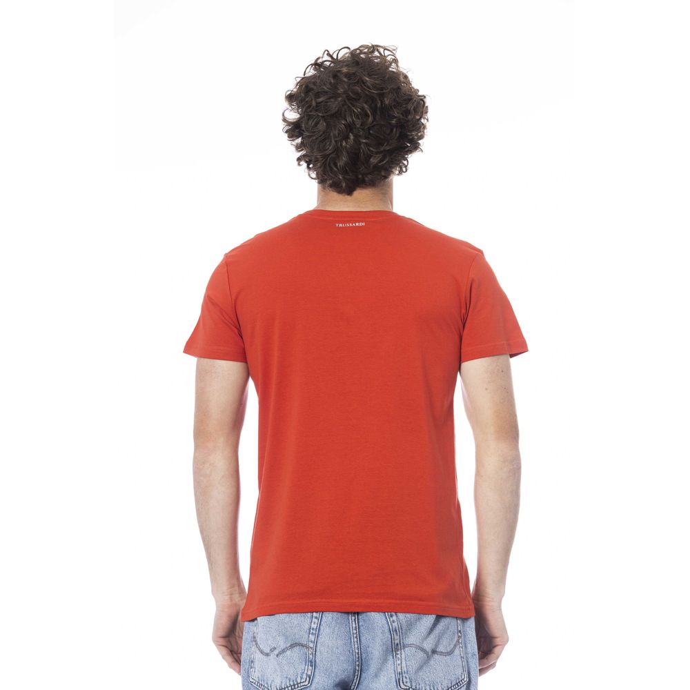 Red Cotton Men T-Shirt