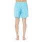 Light Blue Polyester Men Swim Trunk