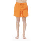 Orange Polyester Men Swim Trunk