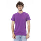 Purple Cotton Men T-Shirt