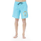 Light Blue Polyester Men Swim Trunk