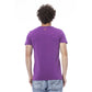 Purple Cotton Men T-Shirt