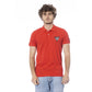 Red Cotton Men Polo Shirt