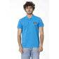 Light Blue Cotton Men Polo