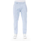 Light Blue Cotton Men Pant