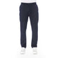 Blue Cotton Men Pant