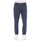 Blue Cotton Men Pant