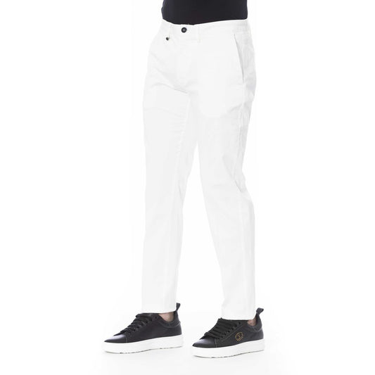 White Cotton Men Pants