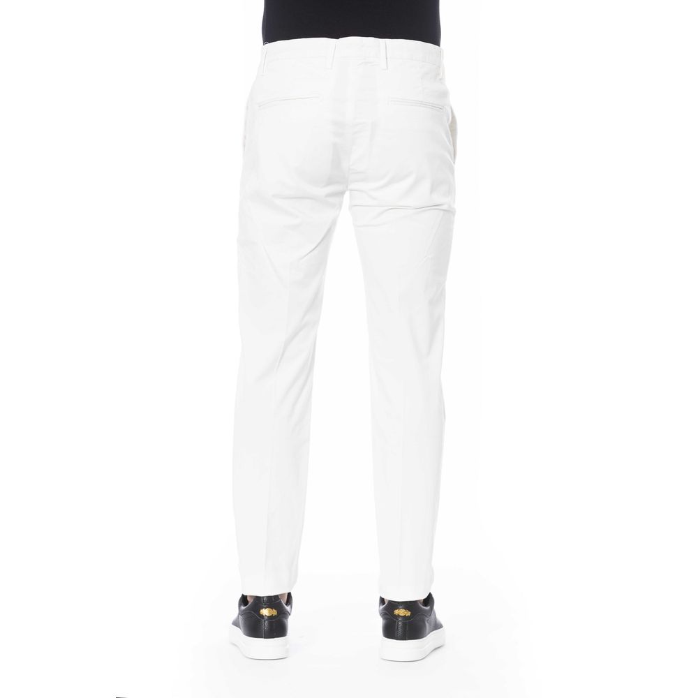 White Cotton Men Pants