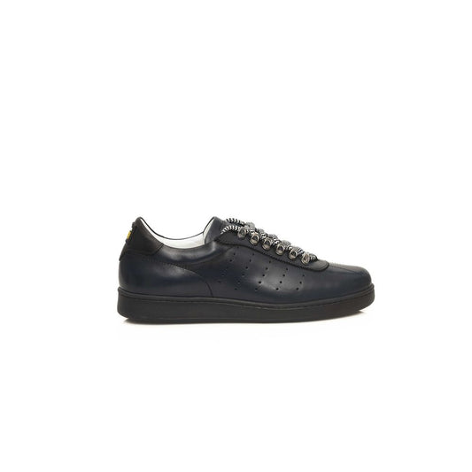 Blue Calf Leather Men Sneaker
