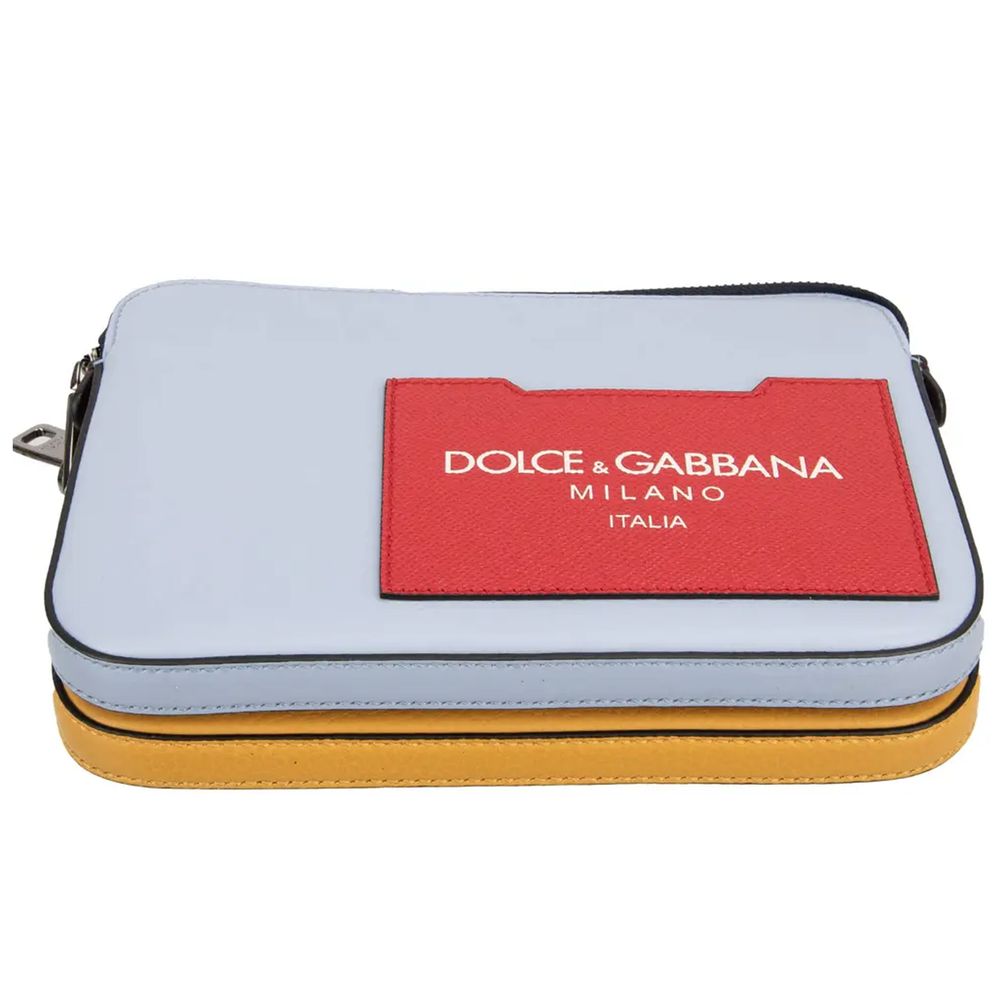 Multicolor Leather Di Calfskin Clutch Bag