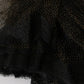 Black Gold Crystal Heart A-line Dress