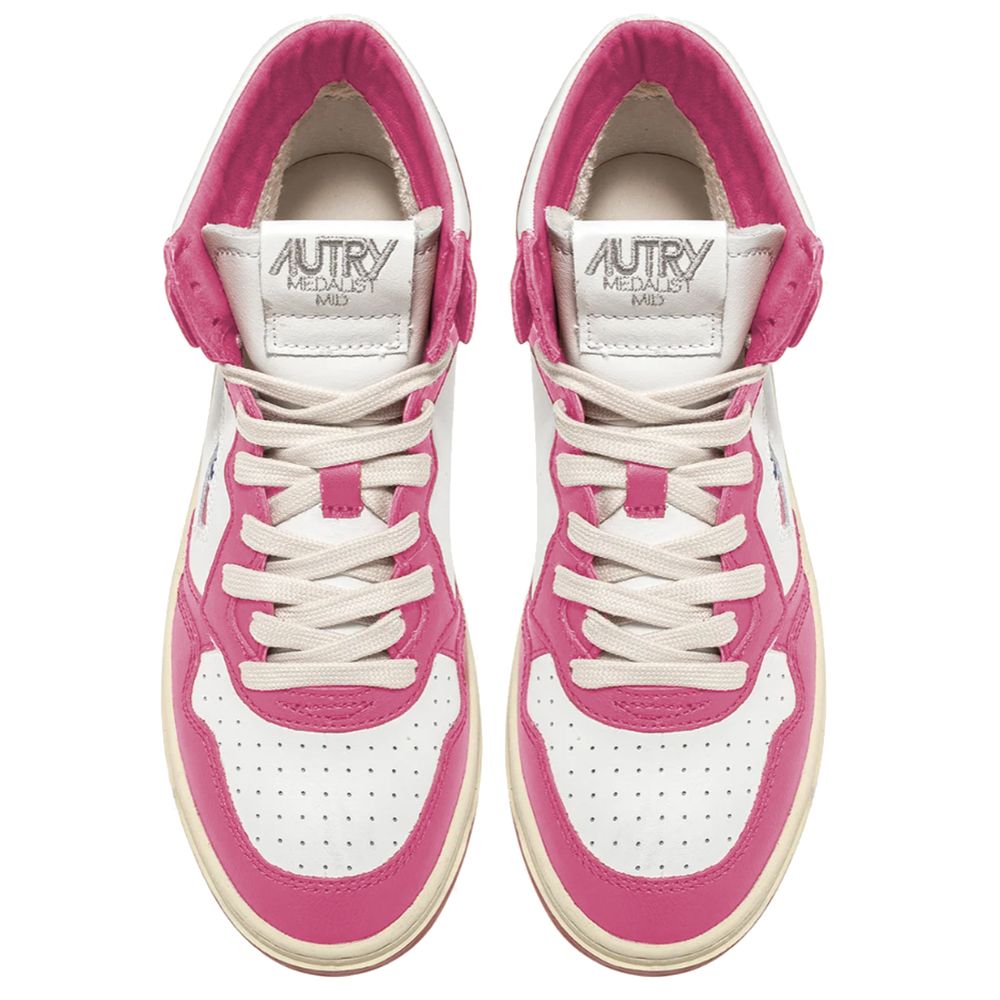 Fuchsia Leather Di Calfskin Sneaker