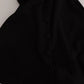 Black Cashmere Long Sleeve Sheath Midi Dress