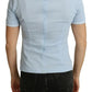 Blue Butterfly Polo T-shirt Cotton Top