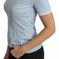 Blue Butterfly Polo T-shirt Cotton Top
