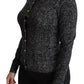 Black Virgin Wool Pre-Owned Cardigan Sweater
