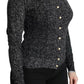 Black Virgin Wool Pre-Owned Cardigan Sweater
